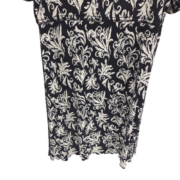 Anthropologie Maple Filigree Damask Silk Dress Empire Flowy Comfy Boho M - Picture 16 of 16